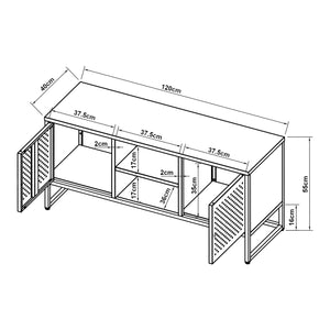 Szafka pod telewizor Janakkala stal czarna [en.casa]