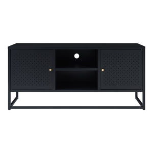 Szafka pod telewizor Janakkala stal czarna [en.casa]