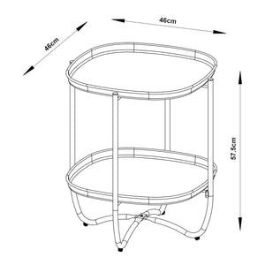 Stolik pod tacę Sandefjord stalowy [en.casa]