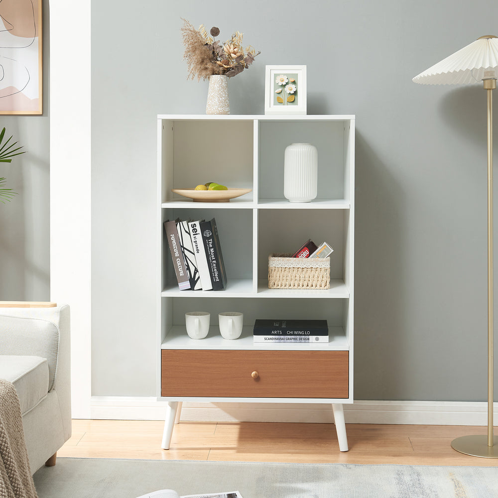 Regał z szufladą Reyljand [en.casa]