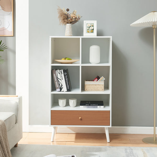 Regał z szufladą Reyljand [en.casa]