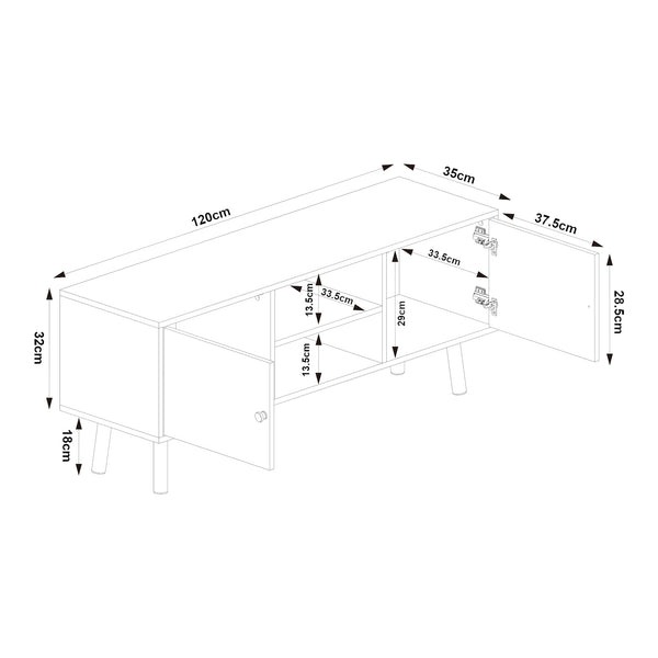 Szafka TV Reyljand [en.casa]