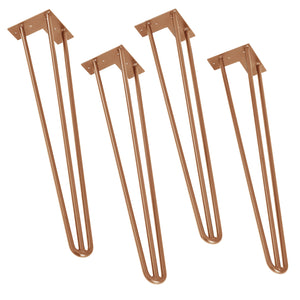 [en.casa]® Nogi metalowe do stołu Hairpin legs zestaw/4 szt. (różne warianty i kolory)