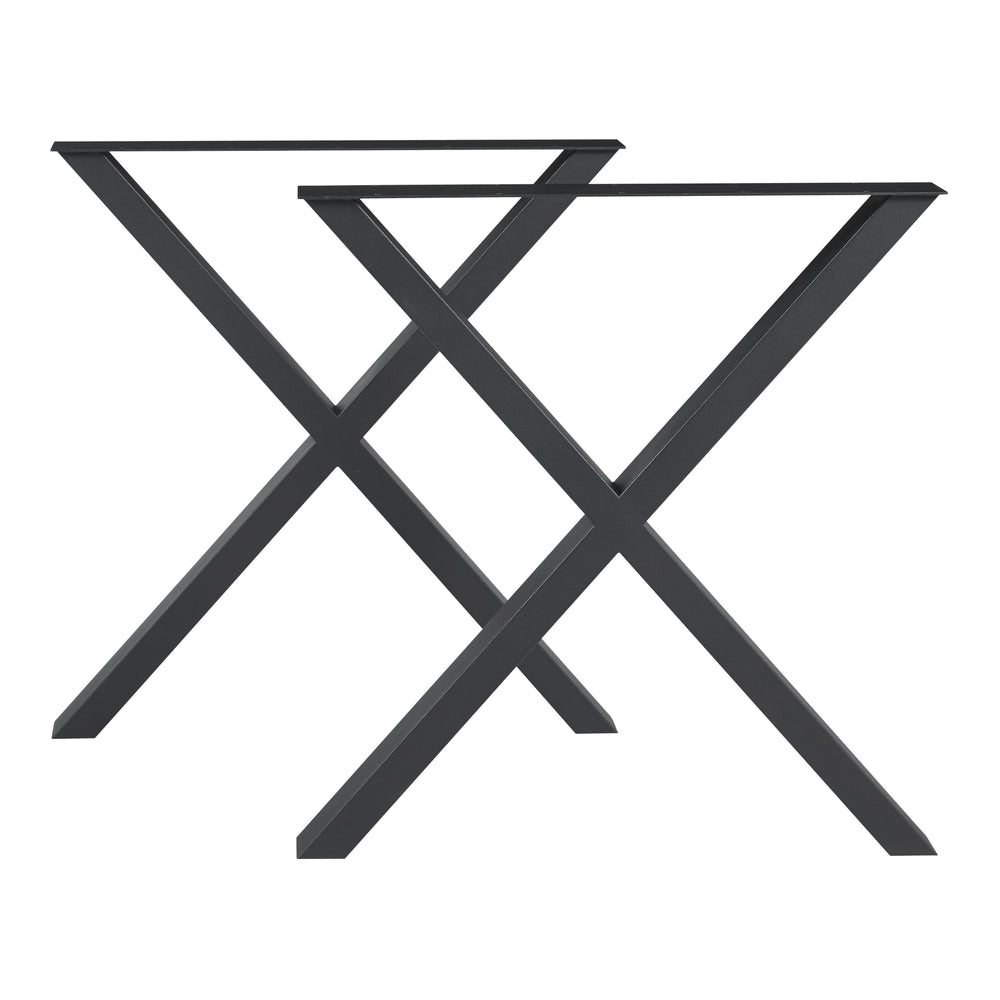 Stelaż do stołu zestaw 2 sztuk Greith czarny [en.casa]