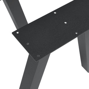 Stelaż stołu zestaw 2 szt. Heustreu czarny [en.casa]