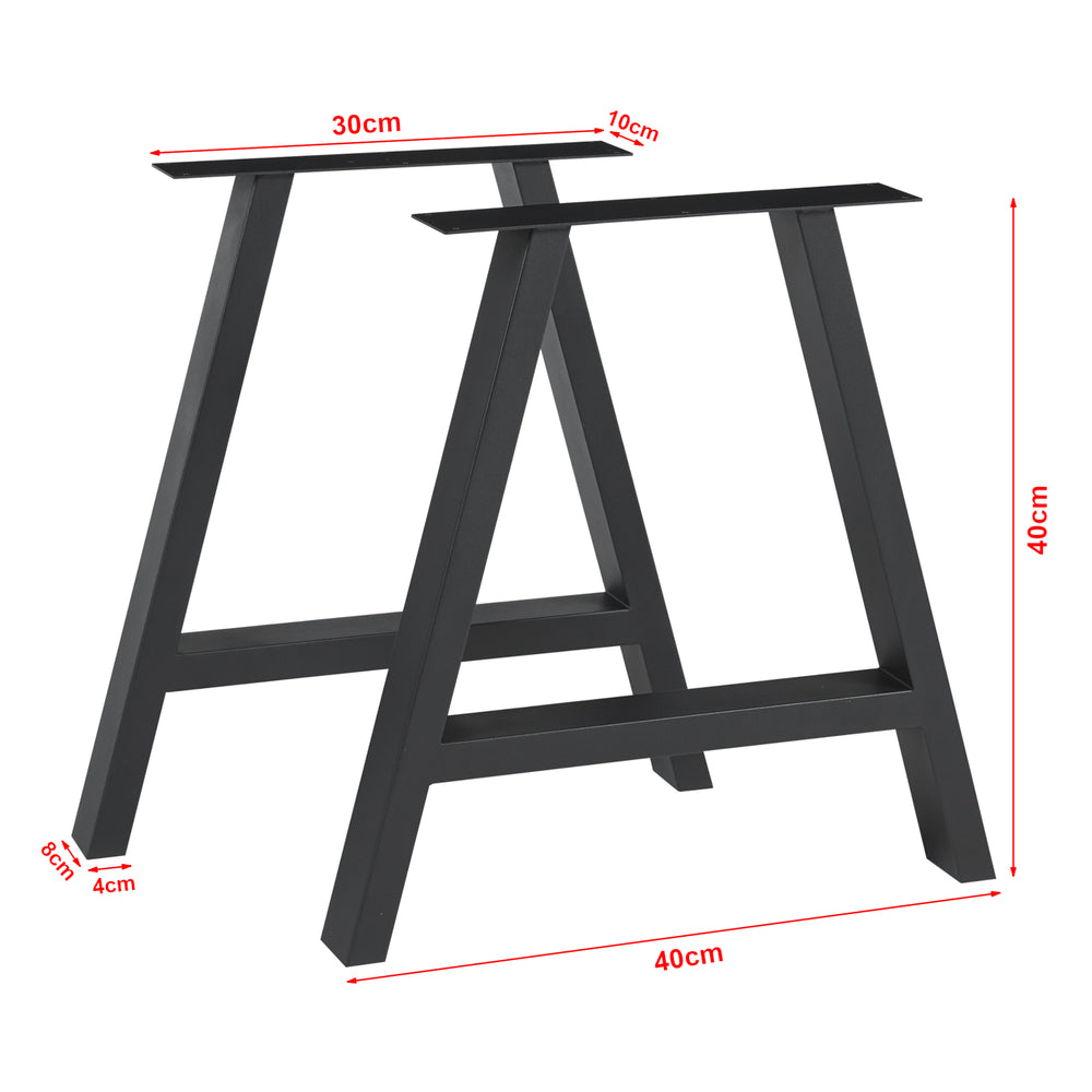 Stelaż stołu zestaw 2 Eschau stal czarny [en.casa]