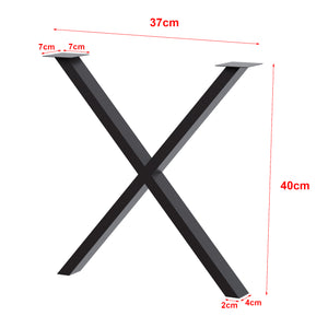 Stelaż stołu Høng czarny różne rozmiary [en.casa]