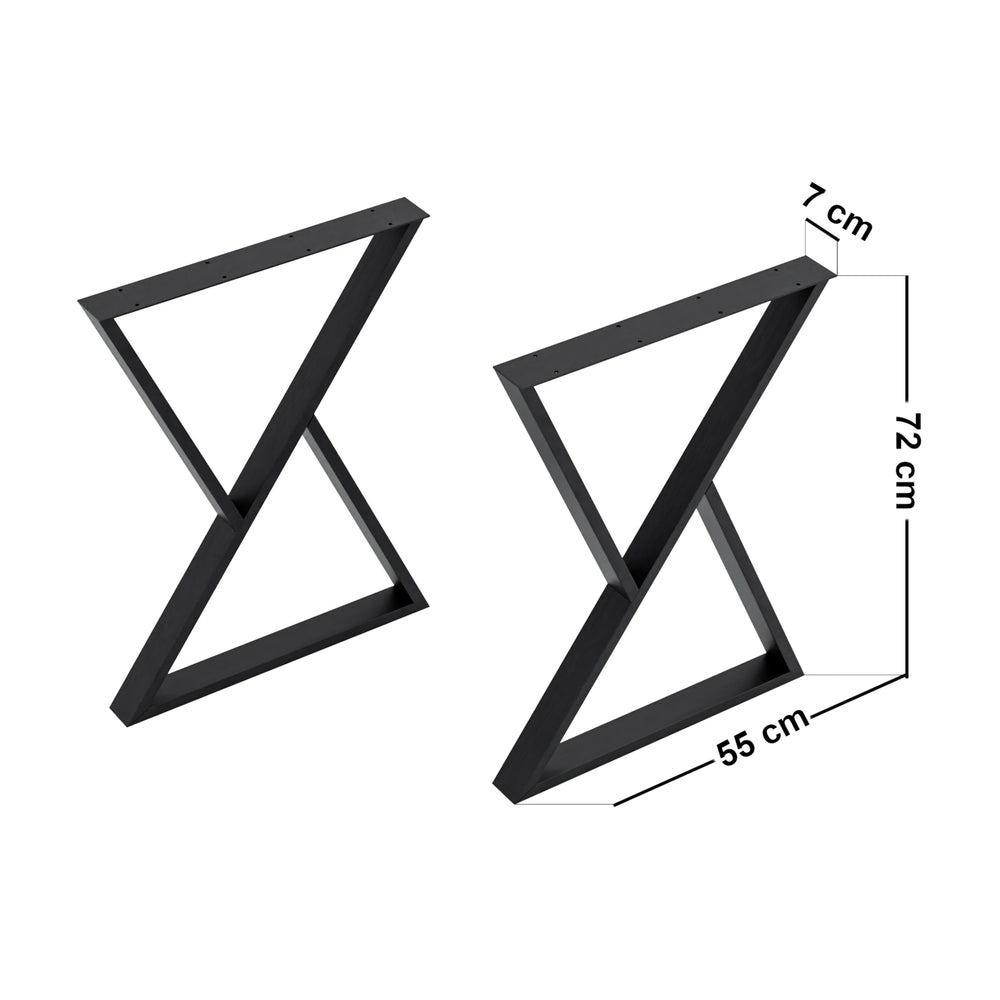 Tischgestell Karvia 2er Set Stahl [en.casa] - premiumXL