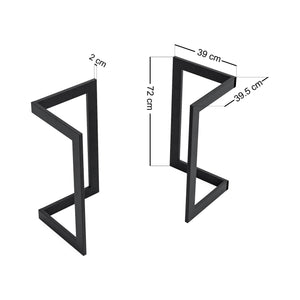 Rama stołu Kaskinen zestaw 2 stalowych [en.casa]