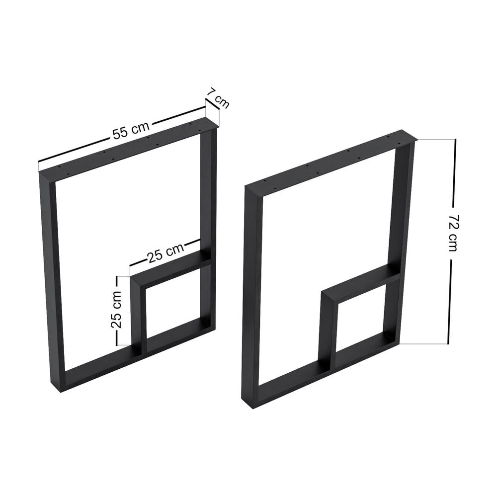 Tischgestell Kauhava 2er Set Stahl [en.casa] - premiumXL