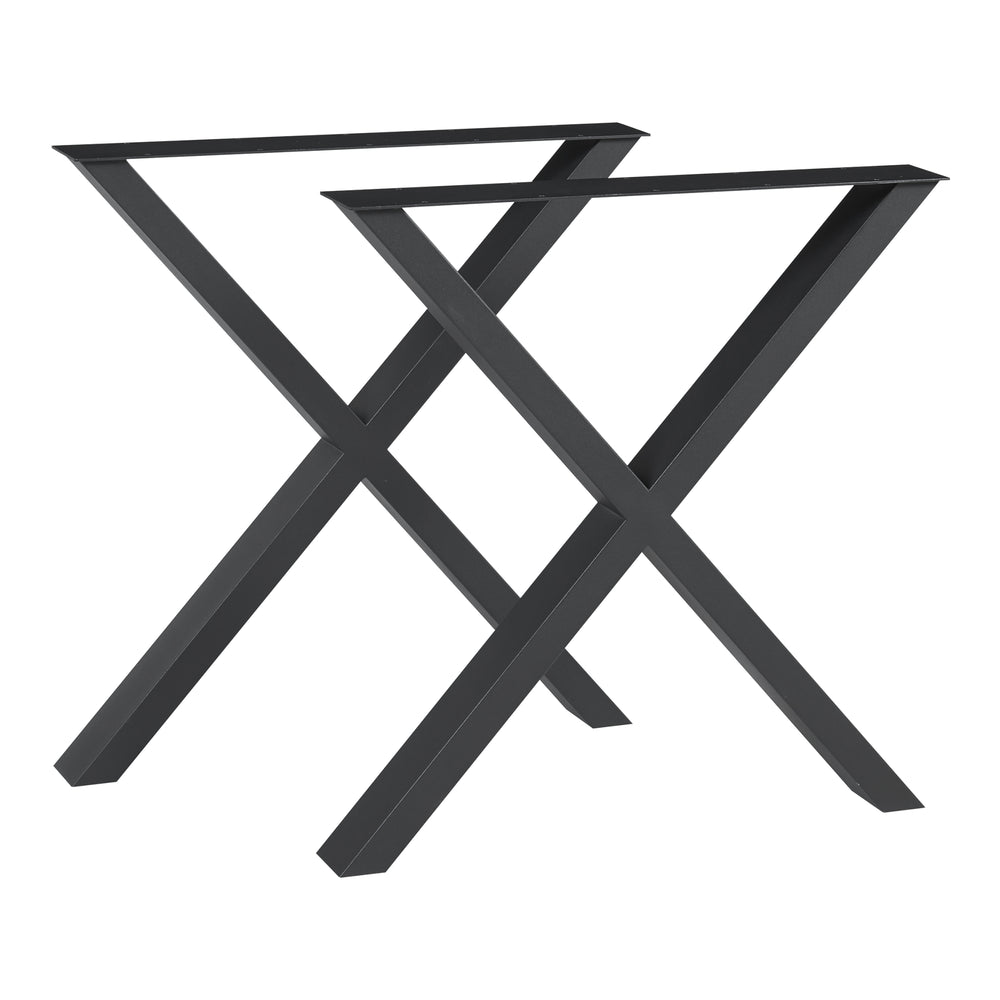 Stelaż do stołu zestaw 2 sztuk Greith czarny [en.casa]