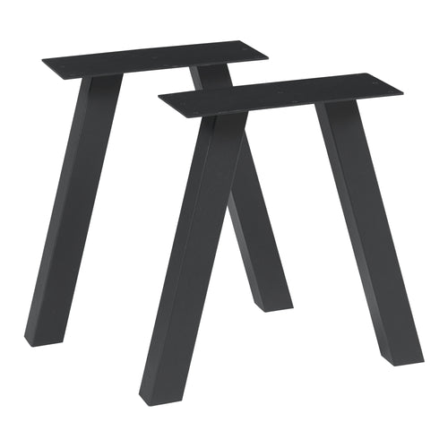 Stelaż stołu zestaw 2 szt. Heustreu czarny [en.casa]