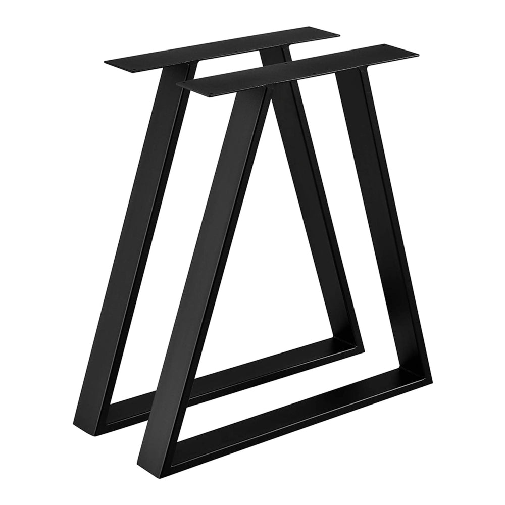 Rama stołu Lyngby zestaw 2 stalowych 72x55cm czarny [en.casa]