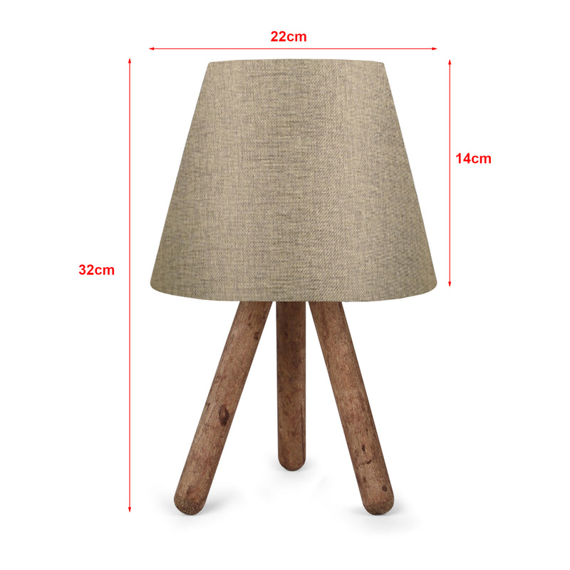Szkic wymiarowy Lampa stołowa Middlesbrough drewno 1xE27 w różnych kolorach [lux.pro]