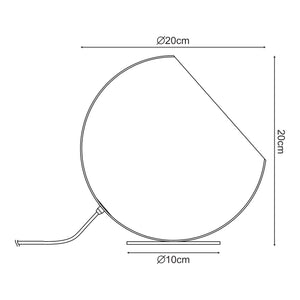 Lampa stołowa Lukkodso 1xE27 Ø20x20 cm metal [lux.pro]