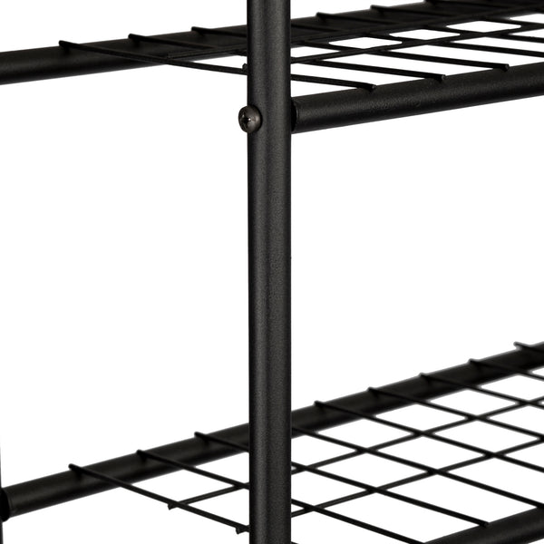 Półka łazienkowa Nordborg metalowa czarna [en.casa]