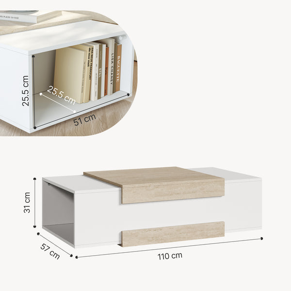 Stolik kawowy Eljak 110x57x31 cm [en.casa]