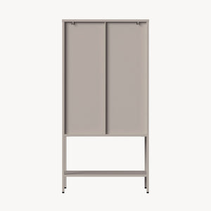 Witryna Klippestad stalowa 160x80x35 cm ciepły szary [en.casa]