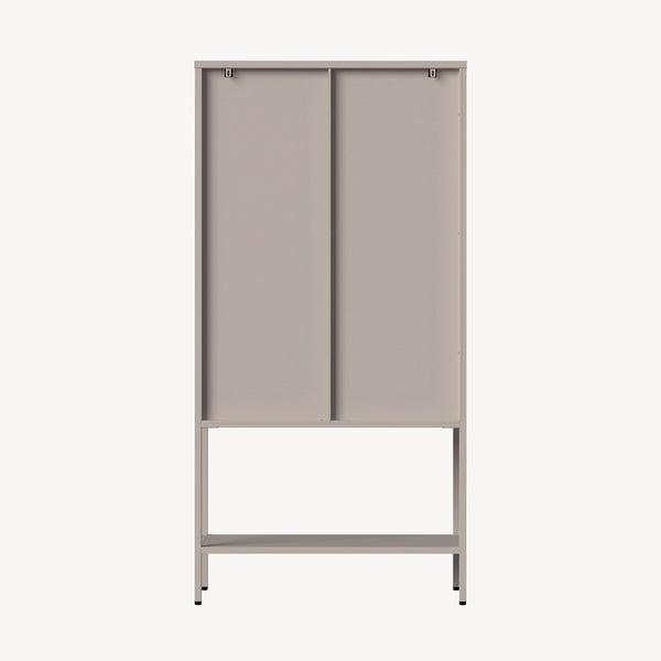 Witryna Klippestad stalowa 160x80x35 cm ciepły szary [en.casa]