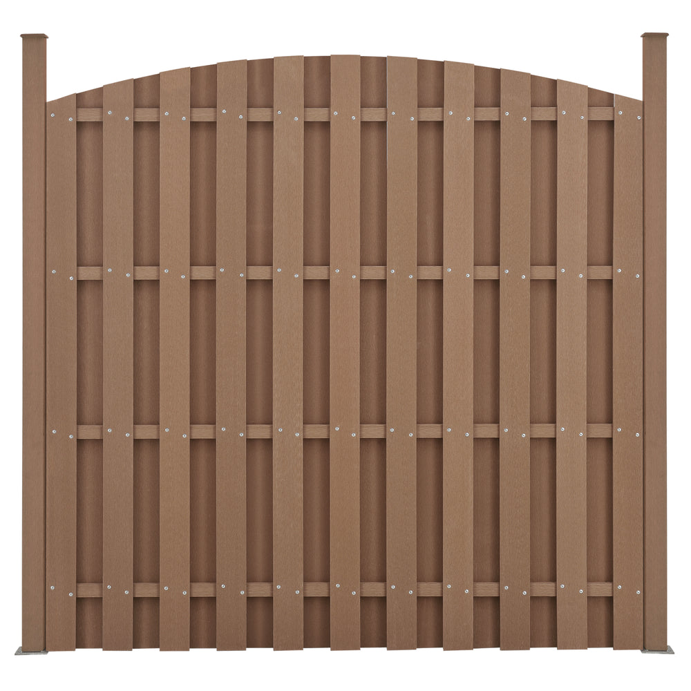 WPC Gartenzaun mit Rundbogen 185x193cm neu.holz - premiumXL