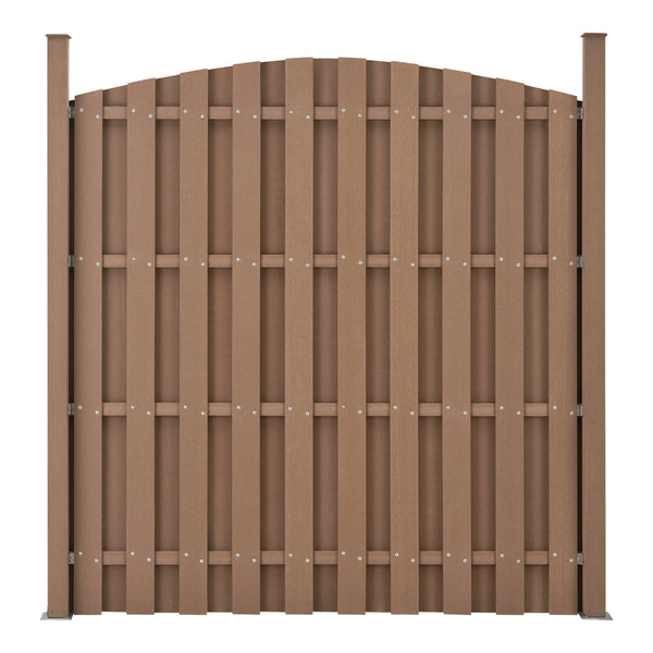 Ogrodzenie ogrodowe WPC z okrągłym łukiem [neu.holz]