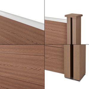 Ogrodzenie ogrodowe Segovia WPC w różnych wzorach wzory [neu.holz]