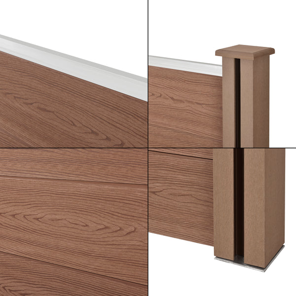 Ogrodzenie ogrodowe Segovia WPC w różnych wzorach wzory [neu.holz]