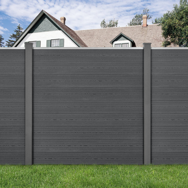 Ogrodzenie ogrodowe Getafe WPC ze słupkami w różnych kolorach. Kolory new.wood