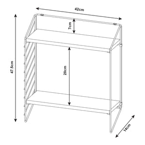 Półka ścienna Bømlo w różnych kolorach kolory [en.casa]