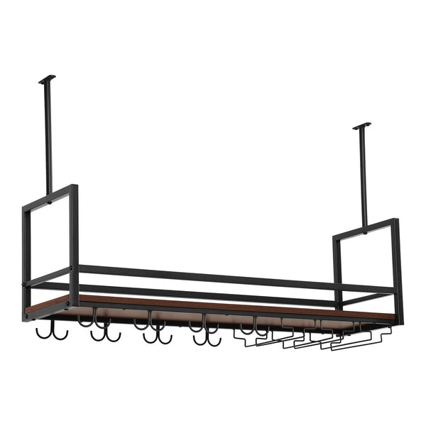 Stojak na wino z uchwytem na kieliszki Borejle [en.casa]