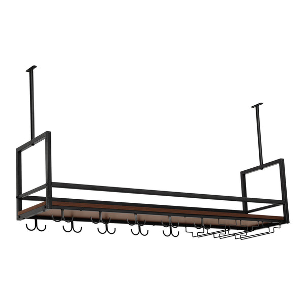 Stojak na wino z uchwytem na kieliszki Borejle [en.casa]