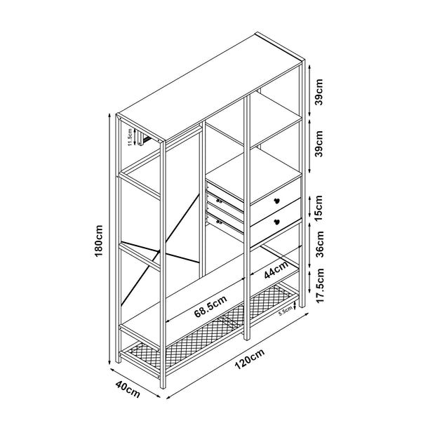 Stojak na płaszcze Larem [en.casa]