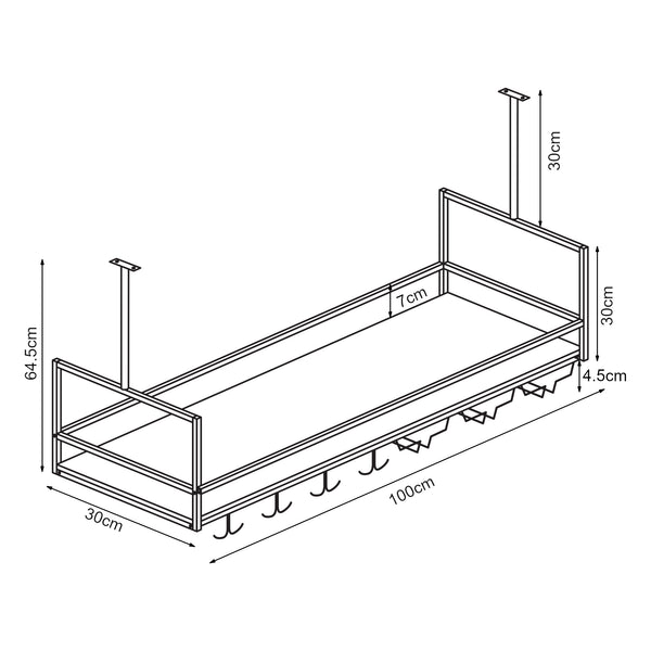 Stojak na wino z uchwytem na kieliszki Borejle [en.casa]