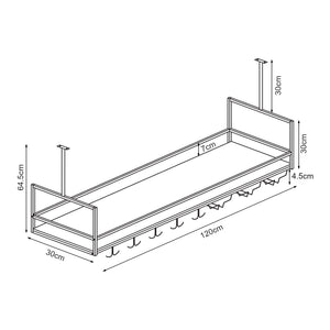 Stojak na wino z uchwytem na kieliszki Borejle [en.casa]