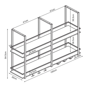 Stojak na wino Hubro w kolorze czarnym/orzechowym [en.casa]
