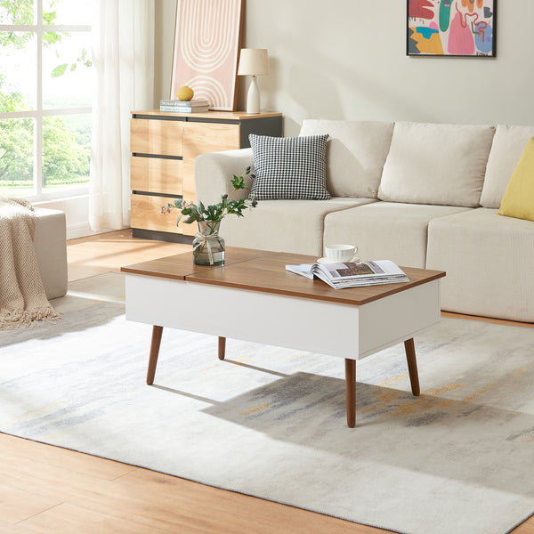 Stolik kawowy z miejscem do przechowywania Flesen [en.casa]