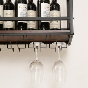 Stojak na wino z uchwytem na kieliszki Borejle [en.casa]