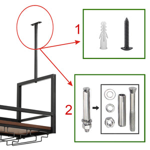 Stojak na wino z uchwytem na kieliszki Borejle [en.casa]