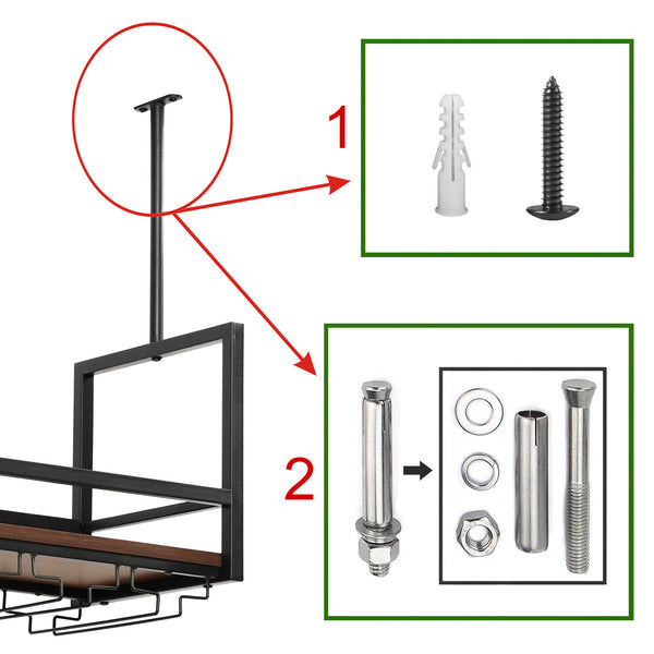Stojak na wino z uchwytem na kieliszki Borejle [en.casa]
