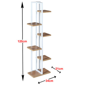 Regał na rośliny Tohmajärvi metalowy 120x34x21cm w różnych kolorach [en.casa]