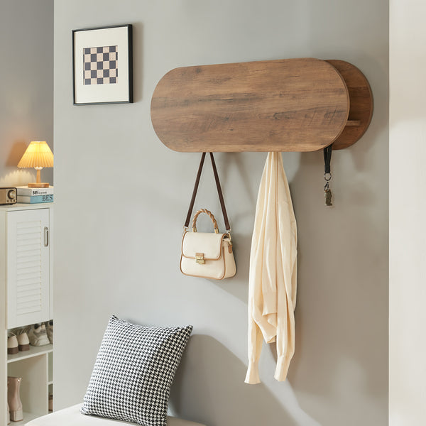 Wieszak ścienny Vilkön z półką [en.casa]