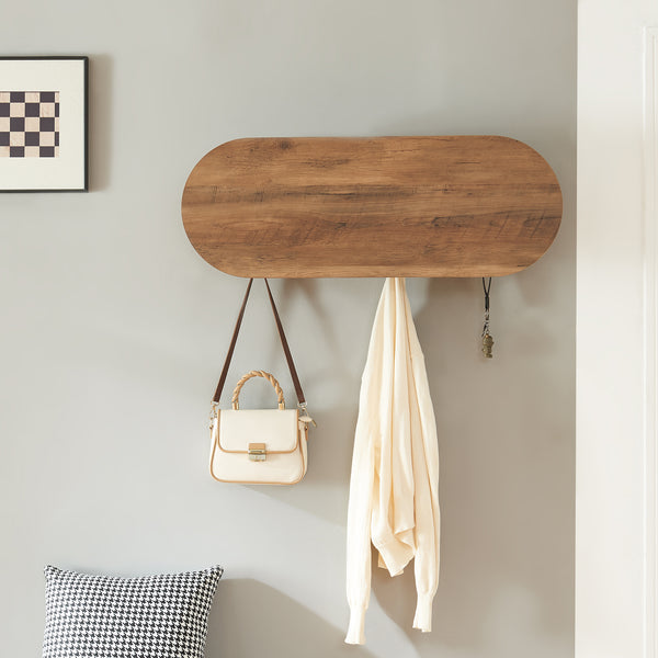 Wieszak ścienny Vilkön z półką [en.casa]