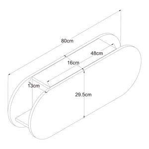Wieszak ścienny Vilkön z półką [en.casa]
