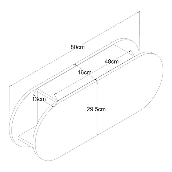 Wieszak ścienny Vilkön z półką [en.casa]