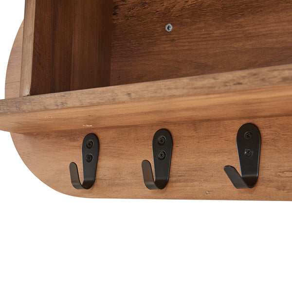 Wieszak ścienny Vilkön z półką [en.casa]