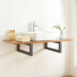 Wspornik ścienny zestaw 2 Hawangen stal czarny [en.casa]