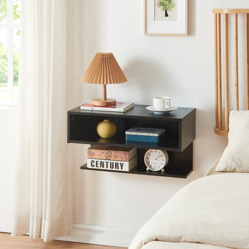 Wandregal Gauldal 57x30x32 cm Schwarz [en.casa] - premiumXL