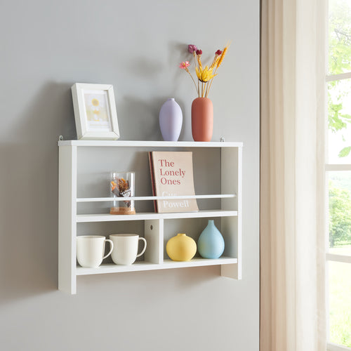 Wandregal Piteå 60x10,5x45cm Weiß [en.casa] - premiumXL