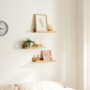 Wandregalset Gildeskål 3er Set 40x13x7cm Bambus [en.casa] - premiumXL