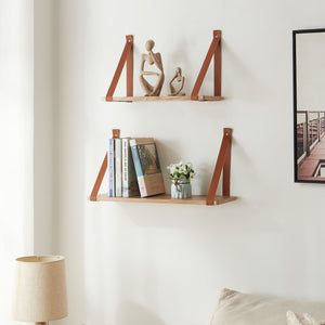 Wandregalset Utsira 48/60 x 20 x 30 cm 2 - tlg. Eicheoptik/Braun [en.casa] - premiumXL